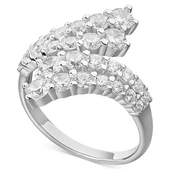 Giani Bernini Sterling Silver CZ Bypass Ring Size 7 | NWT - Picture 3 of 6